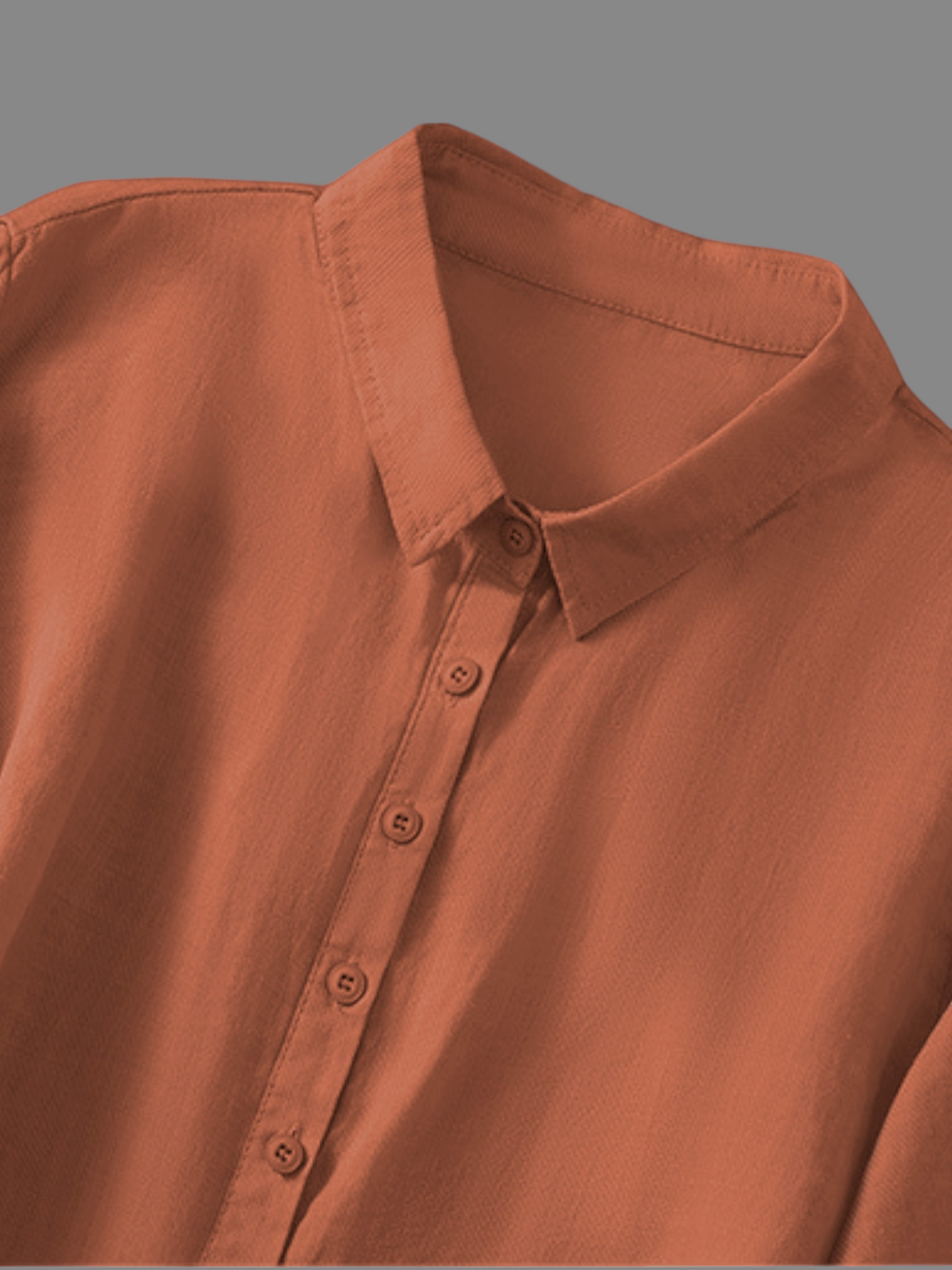 Dark Orange Colour Plain Kurta For Women