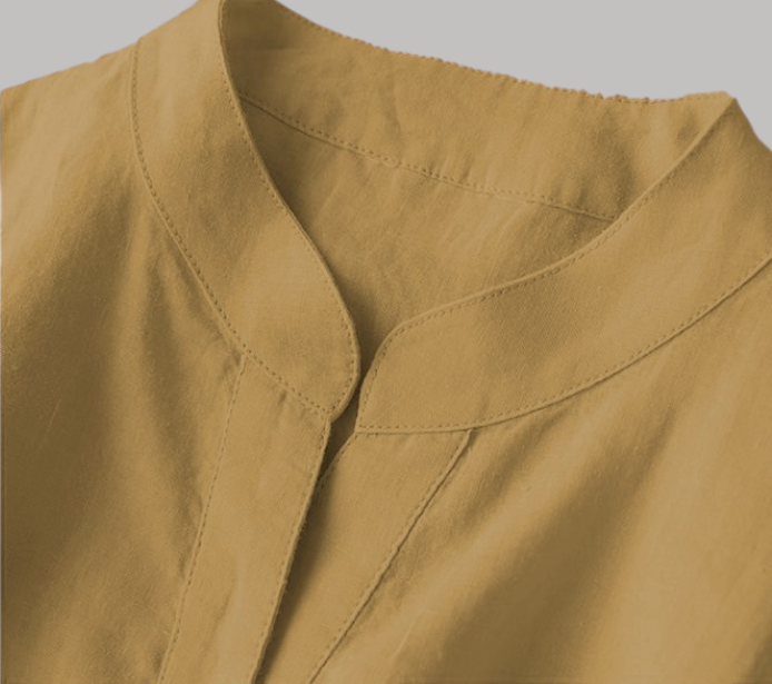 Biege Colour Plain Long Tunic Top For Women