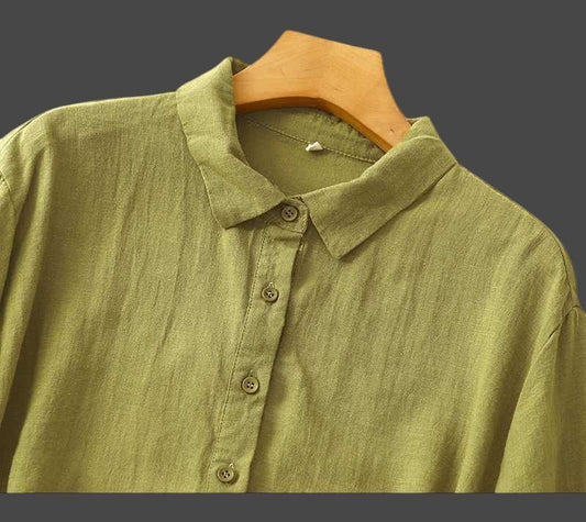 Olive Green Colour Half Sleeve shirt For Women