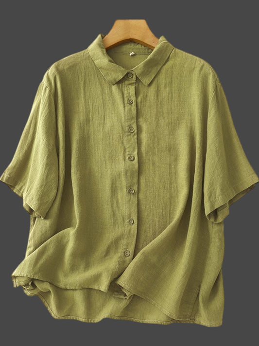Olive Green Colour Half Sleeve shirt For Women