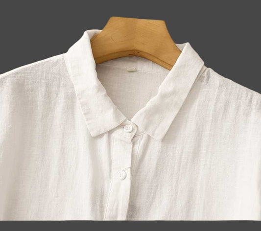 White Colour Half Sleeve shirt For Women