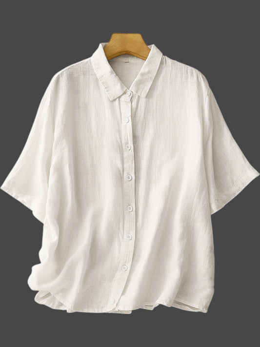White Colour Half Sleeve shirt For Women
