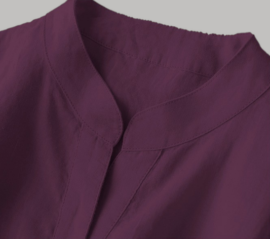 Wine Colour Plain Long Tunic Top For Women